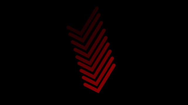 Red Down Arrow Animation &ndash; Glowing Directional Symbol Representing Alert, Download, or Decrease.