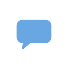 Naklejka premium Light Blue Speech Bubble Icon for Communication and Messaging.