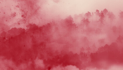 Abstract Red Forest Watercolor Background Texture