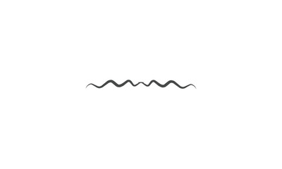 A simple, elegant, dark gray wavy line separator on a white background.
