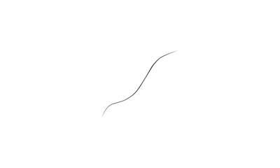 A single, thin, grey line curves across a plain white background, suggesting movement or a path.