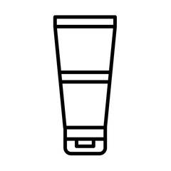 Makeup tools vector icon 100px tube cream, sun screen