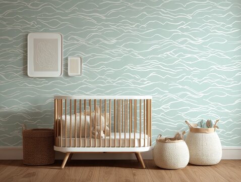 A baby ' s room with a cribe and a cribe