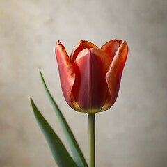single red tulip