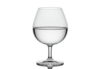 Isolated glass of water for clean hydration with sparkling reflections and refreshing drink