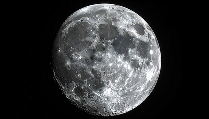 Full moon, detailed surface texture