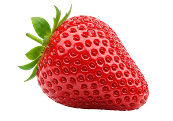 Isolated fresh red strawberry fruit dessert snack, vibrant and delicious looking, ready to eat