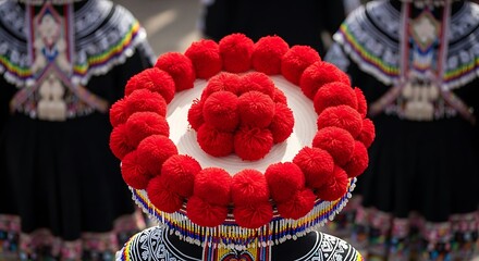 Traditional Andean Headwear Decoration.