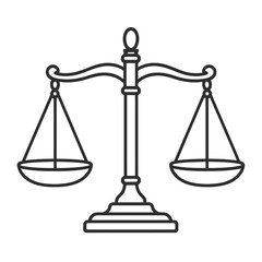 Antique Apothecary Scale Line Icon