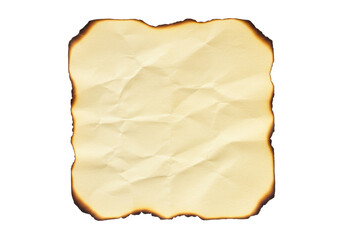 Obraz premium Isolated antique parchment with charred edges for historical document authenticity