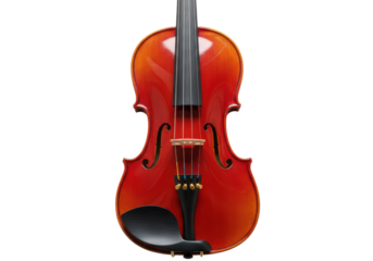 Isolated violin instrument, classical symphony musical art, stringed instrument, performance