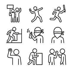 Activist and Protest Activities Icons