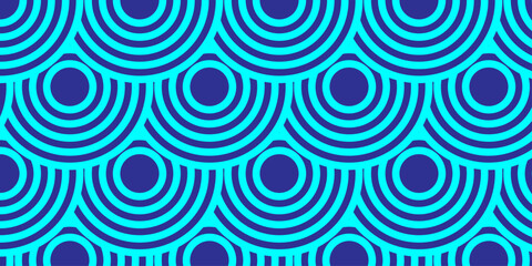 abstract seamless pattern with circles overlap textile fabric curl design.