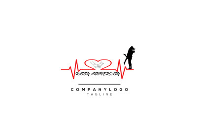 Alphabet letters Initials logo HAPPY ANNIVERSARY.eps