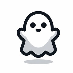 Obraz premium Cute cartoon ghost illustration perfect for halloween designs and children's illustrations spooky