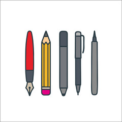 pen tool sheet icon and vector