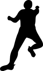 Vector isolated illustration of a man on a climbing wall. Silhouette of a person on a climbing wall. Training for climbers. Bouldering.