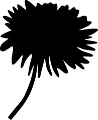 Fototapeta premium Vector isolated illustration silhouette of dahlia flower