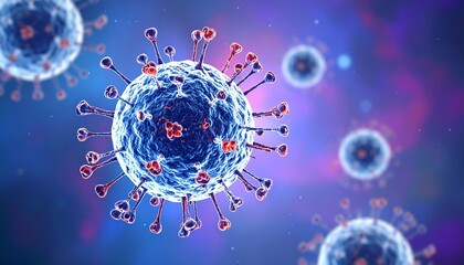 Adeno-associated virus (AAV), 3d illustration
