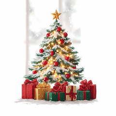 christmas tree with gifts