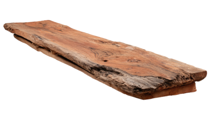 Large, rustic wooden plank shelf