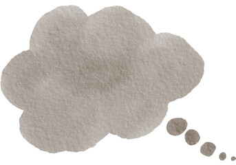 PNG Beige Paper Texture Thought  Speech Bubble Graphic