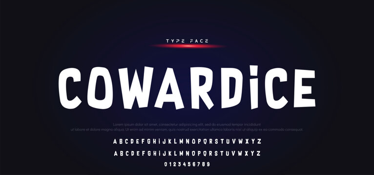 Vector of modern comical font and alphabet. Playful style font design, colorful childish alphabet, letters and numbers vector illustration