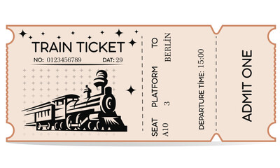 retro train ticket © Sabit