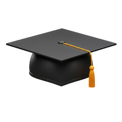 Black_Graduation_Cap_Orange_Tassel_3D_Academic_Success_Photoshop_Isolated