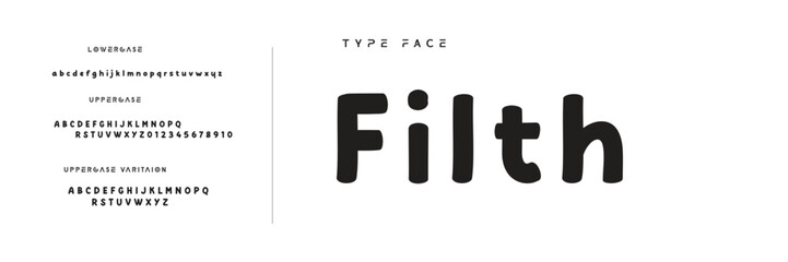 Kids style colorful font design, playful childish alphabet, letters and numbers vector illustration