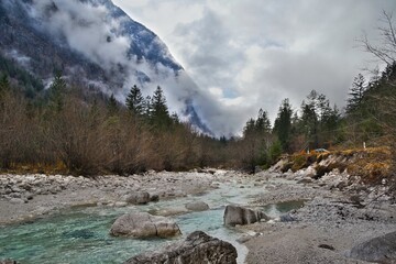 river in the mountains