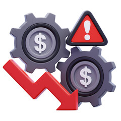 Financial Warning and Market Decline Icons