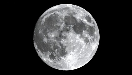 Obraz premium Detailed Moon Surface in Black and White, Cratered and Illuminated.