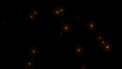 4k Light Flashes falling dawn for glitter effect. golden stars and bokeh lights sparkle glitters light trail alpha channel loop 4k animation. Loopable sparkling particles background. Starry night, 