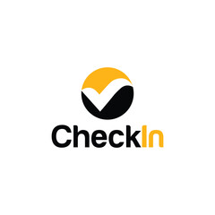 Check In Logo Design Simple Modern