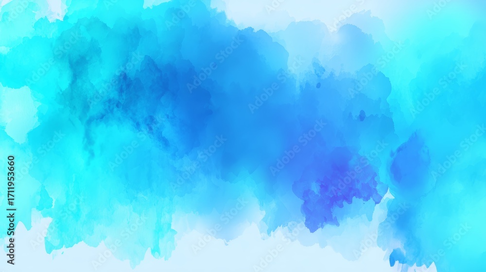 Poster watercolor blue gradient abstract background with smooth texture and soft artistic pattern, modern m