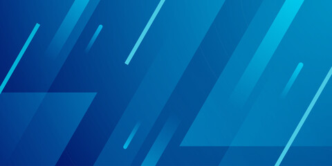 Obraz premium Abstract colorful blue banner background with overlap triangle pattern design. Cool and trendy background element. EPS10 vector