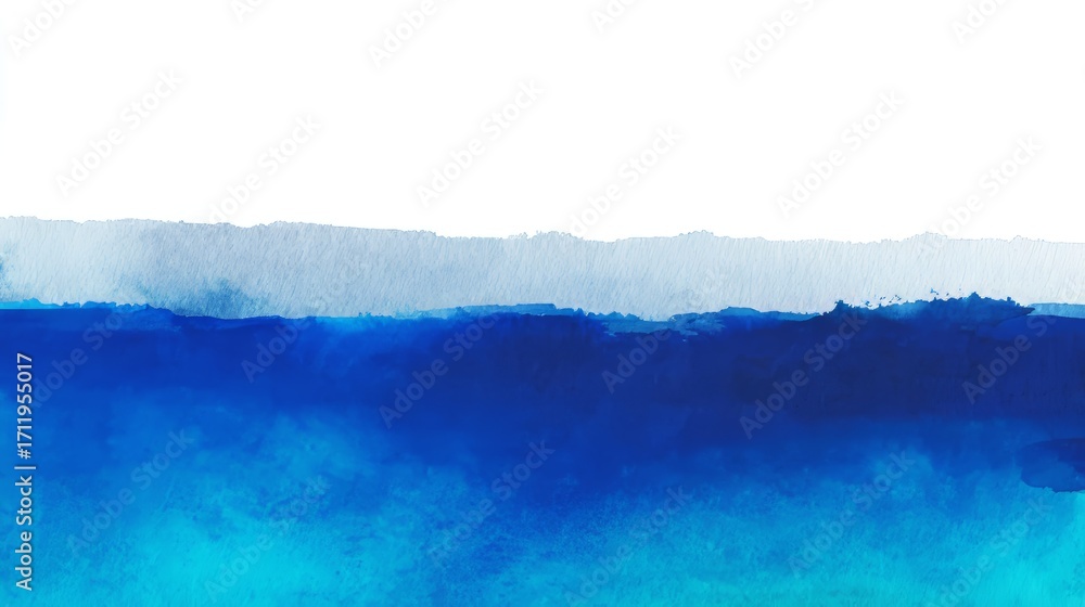 Aufkleber watercolor blue gradient abstract background with smooth texture and soft artistic pattern, modern m