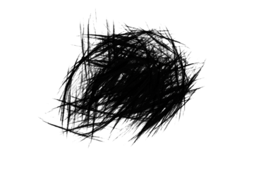 Chaotic hand-drawn black scribble lines crosshatched sketch texture isolated on white background for abstract grunge art and patterns