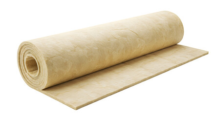 Beige material with fibrous texture rolls. Product photography, background, branding.