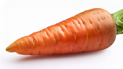 Fresh carrot isolated on white background. Raw organic vegetable for cooking, diet, and healthy eating.