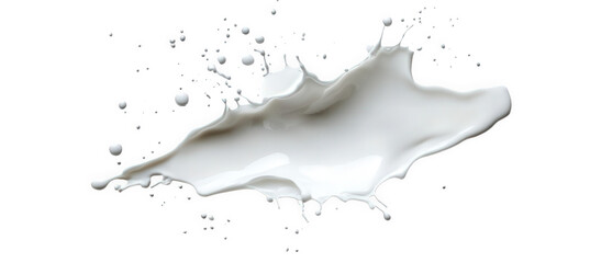 Obraz premium A splash of fresh milk isolated on transparent background creates a dynamic and visually appealing effect, perfect for illustrating dairy products and healthy lifestyle concepts