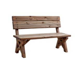 Wooden Bench for Outdoor Seating in Natural Brown Finish