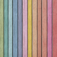 pastel rainbow wood slats wall background for design