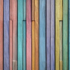 pastel rainbow wood slats wall background for design