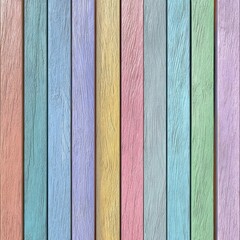pastel rainbow wood slats wall background for design