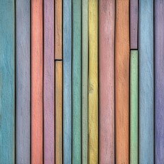 pastel rainbow wood slats wall background for design