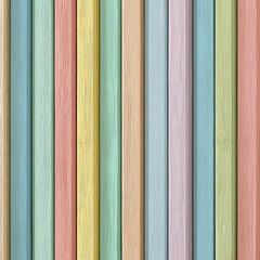 pastel rainbow wood slats wall background for design