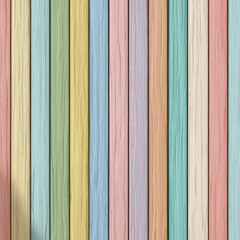 pastel rainbow wood slats wall background for design