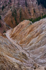 Eroded ravine of Groapa Ruginoasa Romania